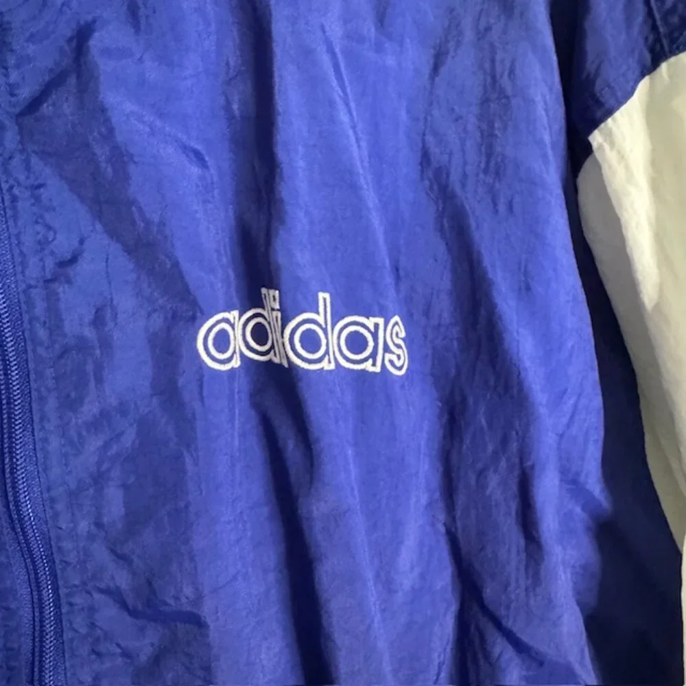 Vintage Men's Adidas Windbreaker / Track Jacket Color Block Size Medium